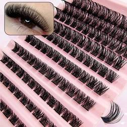 Shein Lash Clusters 120 Pcs Lash Extension C Curl Cluster Lashes Individual Lashes Natural Look Fluffy Lash Extensions Wispy Eyelashes Extensions DIY At Hom