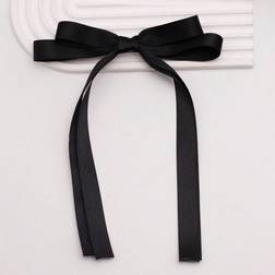 Shein pc Ladies Solid Color Ballet Style Bowknot Hair Clip With Streaming Ribbons Duckbill Clip Fashionable Hair
