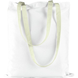 Bonamaison Printed Shopping Bag - White