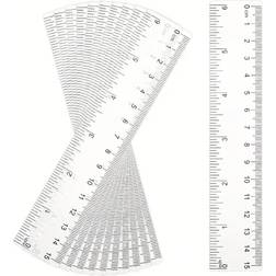 Shein 1pc / 2pcs / 3pcs / 4pcs / 5pcs / 6pcs / 7pcs / 8pcs / 9pcs / 10pcs 15cm / 20cm / 30cm Transparent Ruler