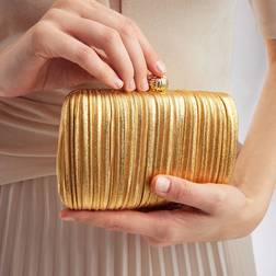 Shein WOMENS SOLID COLOR PLEATED EVENING CLUTCH