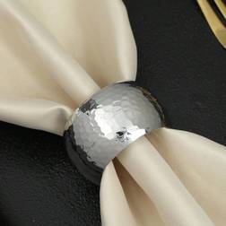 Shein 6pcs Minimalist High-End Honeycomb Texture Metal Rings Servettring 6st