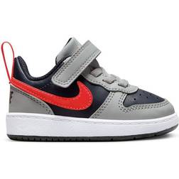 Nike Court Borough Low Recraft TDV - Light Smoke Grey/Dark Obsidian/White/Bright Crimson