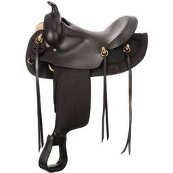 Tough-1 15" Synthetic Gaited Horse Round Skirt Trail Saddle