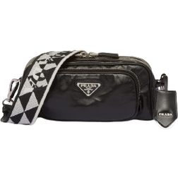 Prada Nappa Antique Leather Multi Pocket Shoulder Bag - Black