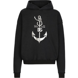 Dolce & Gabbana Men's Anchor Logo Hoodie - Blue