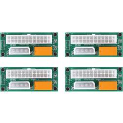 Pavewood 4-Pack Dual PSU Multiple Power Supply Adapter, Add2Psu ATX 24 Pin To Molex 4 Pin Connector For BTC Miner