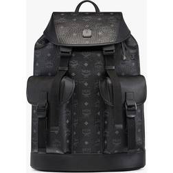 MCM Brandenburg Backpack In Visetos - Black