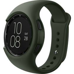 Suritch Soft Silicone Bumper Protective Case With Strap for Galaxy Watch 4 Classic 46mm