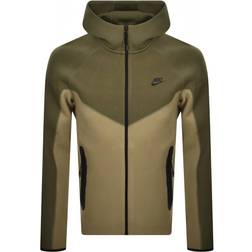 Nike Sportswear Tech Fleece Windrunner Zip Up Hoodie For Men - Neutral Olive/Medium Olive/Black