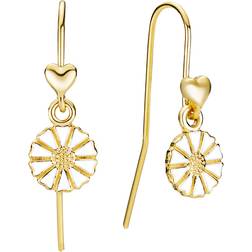 Lund Copenhagen Marguerit Earrings - Gold/White