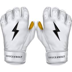Bruce Bolt Original Series Short Cuff White Batting Glove White Youth Small