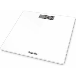 Terraillon Tsquare Blanc 26 cm x 26 cm Plateau Verre-Large Écran LCD-Capacité 180 kg