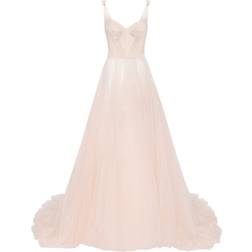 Milla Peach Multi-Layered Tulle Gown