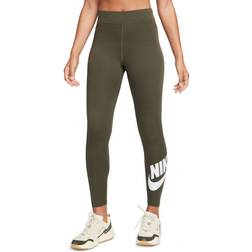 Nike Sportswear Classics Women's High Waist Print Leggings - Cargo Khaki/White