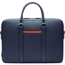 Maverick & Co. Men's Manhattan Leather Briefcase Navy