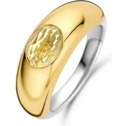 Ti Sento Band Ring - Silver/Gold/Yellow