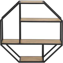 AC Nordic Seaford Matt Black Wall Shelf 77cm