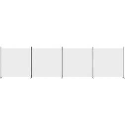 vidaXL 4-Panels White Rumdeler
