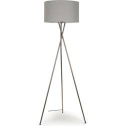 ValueLights Modern Brushed Chrome Metal Tripod Floor Lamp