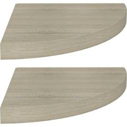 vidaXL 323926 Oak Vägghylla 35cm 2st