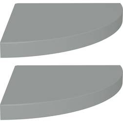 vidaXL 323923 Grey Wall Shelf 35cm 2pcs