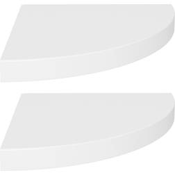 vidaXL 323917 White Vägghylla 35cm 2st