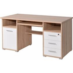 Germania Lockable Sonoma Oak/White Escritorio de escritura 70x145cm