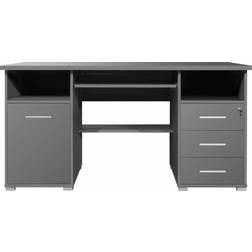 Germania Lockable Charcoal Writing Desk 70x145cm