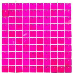 Langxun Party Decorations Mei Square Sequin Shimmer Wall Backdrop Panels 12"x12" Pink 24pcs