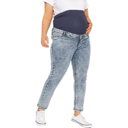 Yours Bump It Up Maternity Mom Jeans Gebleichtem Blue