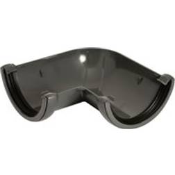 FloPlast Grey 112mm Round Line Gutter 90° Angle Antracite