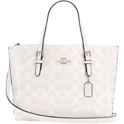 Coach Mollie Tote Bag 25 In Signature Canvas - Gold/Chalk/Glacierwhite