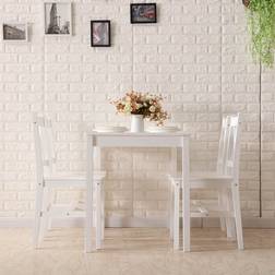 Westwood Solid Wooden White Dining Set 65x108cm 5pcs