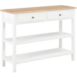 vidaXL 110x35x80cm White/Wood Aparador 110x80cm