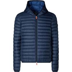 Save The Duck Men's Donald Hooded Puffer Jacket - Navy Blue