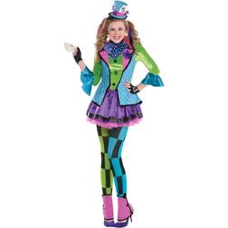 Amscan Farverig Mad Hatter Børnekostume