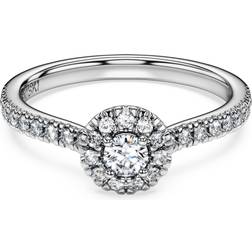 Swarovski Eternity Strahlenkranz-Solitärring Runde Form - Sterlingsilber