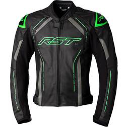 Rst S1 Motorcycle Leather Jacket, black-yellow