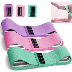Shein 3pcs/Set Elastic Hip Band Yoga Resistance Band Wide Fitness Exercise Legs Band Loop For Circle Squats Training Gym Fitness Booty Workout