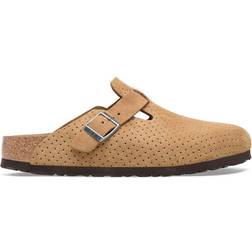 Birkenstock Boston VL Dotted Suede Leather - New Beige