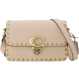 Coach Studio Shoulder Bag 19 With Rivets - Beige/Ivory