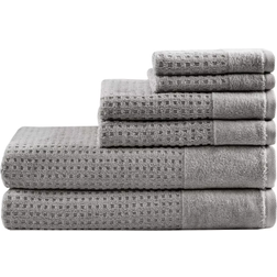 Madison Park Spa Waffle Bath Towel Gray (137.16x71.12cm)