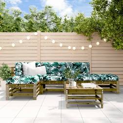 vidaXL 6 Piece Garden Impregnated Wood Pine Outdoor Lounge Set