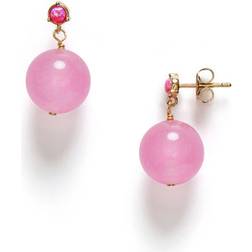 Anni Lu Pink Bubbles Øreringe - Guldbelagt