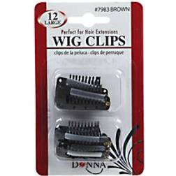 Donna Large Wig Clips Brown