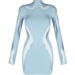 MUGLER Seamless Panelled Minidress - Blue