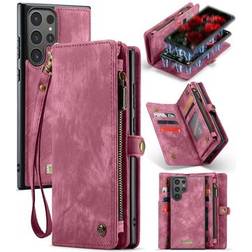 CaseMe Samsung Galaxy S24 Ultra 008 2-i-1 Multifunktionel Pung Rød