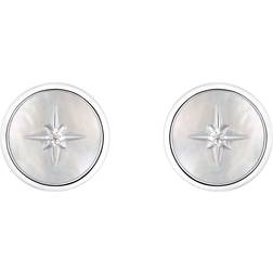 s.Oliver Stud Earrings - Silver/White/Transparent