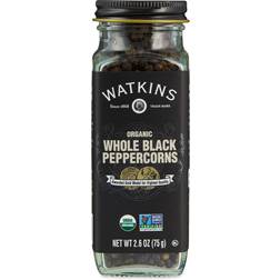 Watkins Organic Whole Black Peppercorns 75g